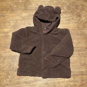 Magnetic Me fleece magnetic hooded jacket with ears, size 18-24 months, brown